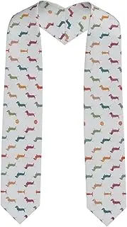 [SKKNT] Cute Dachshound Dogs Print Graduation Shawl Stole For Academic Commencements Honor Sash Congratulations Gift