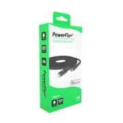 PowerFlo Lightning braided fast charge cable type-c 2 metres