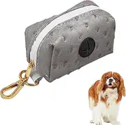 Multifunctional Dog Poo Bag Holder,Stylish Nylon Poop Bag Dispenser with Metal Hook? - Portable Dog Poop Bag Dispenser Pet Supplies Grey/Orange/