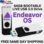 64GB EndeavourOS Bootable Live/Install 64Bit FAST USB 3.0 Drive Linux Arch