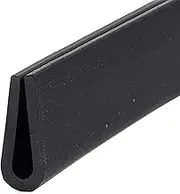 Draught excluder Tape Rubber Channel,Edge Trim Rubber Seal,for Protecting Metal Edges,Black 10M/7Mm * 17Mm(8Mm*18Mm(Thick 2.5Mm))