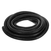 7/8 Inch x 25 Ft Split Wire Loom Tubing , Guard Convoluted Flex, Black