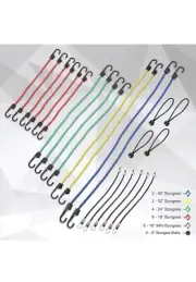 Bungee Cords Hook Assortment Jar, 24 Pieces