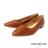 在飛比找momo購物網優惠-【TINO BELLINI 貝里尼】義大利進口素面尖頭平底鞋