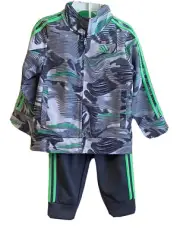 adidas printed tricot track Jacket And Pants set, Size 24 Months