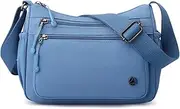 [Pealwel] Casual Crossbody Bag with Anti Theft Pocket - Women Lightweight Water-Resistant Purse Bag, Blue Blue, Fashion Casual