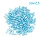 50PCS Fully Insulated Blue Female Electrical Spade Crimp Connector Terminal New