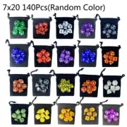 7x20 140pcs Dice Set Random Color Polyhedral RPG DND Role Playing Dragons Board