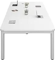 HOLGVE Small Conference Room Table, for 4 People Computer Desk, Square Wood Seminar Training Table, for Home Office, Study Writing Desk(62.9x39.3inche/160x100cm)