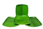 Banana Leaf Square Dinning Serving Melamine Plate 11 inch Pack of 4 NAU