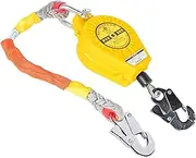 Fall Protection Rope, 330.7 LBS Retractable Lifeline Fall Arrest System, Self Retracting Lifeline, Rope Harness Safety Lanyard, Anti Rotation Rope Quick Braking System