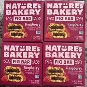 (4) Boxes FIG Bar, Raspberry, 6 Twin Packs, 2 oz (57 g) Each Nature’s Bakery