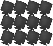 50X Stubby Cooler Foldable Blank Can Stubby Cooler Holder Cooler Heat Transfer Black