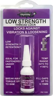 Low Strength Threadlock 10 Ml Purple Oil Tolerant Threadlocker, Screw Glue for A