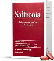 [Unichi] Saffronia Saffron Supplement for Mood Balance Support, Stress and Anxiety Reduction, Deep Sleep Improvement, 60 Tablets