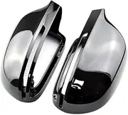 OSEAY Car Mirror Cover Fit For A3 8P A4 A5 B8 B8.5 Q3 A6 C6 4F S6 Signal Light Protection Cover SQ3 Rearview Mirror Cover A8 D3 8K(Bright black-B8)