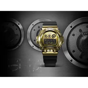 【CASIO 卡西歐】G-SHOCK DW-6900 25周年 街頭嘻哈金屬手錶 金 GM-6900G-9DR