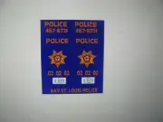 Bay St Louis MS Old School Police Car Decals 1:24