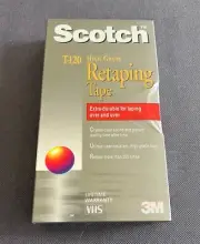 Scotch T-120 High Grade Retaping Tape Blank 6 Hour VHS High Quality VCR Tape
