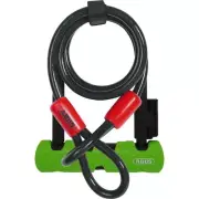 ABUS U-Bolt Ultra Mini 410 U Lock with Cobra 120cm Green Cable Lock — AUS STOCK