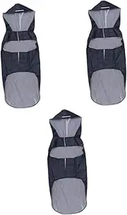 VILLFUL 3pcs Puppy Poncho Small Dog Clothes Hooded Pet Raincoats Puppies Raincoats Dog Rain Wear Pet Hooded Slicker Poncho Dog Raincoats Puppy Clothes Dog Rain Gear Hooded Poncho Black