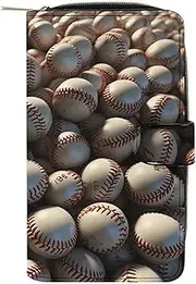 [LQWOK] Wallet, Baseball Printed Wallet,travel Wallet,durable Wallet,portable Wallet,universal Wallet,leather Wallet, Baseball, 19.7x11x3.5cm, Modern, Baseball, 19.7x11x3.5cm, Modern