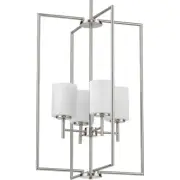 Progress Lighting P500206 Replay 4 Light 18"W Cage Chandelier - Nickel