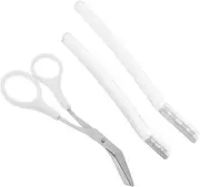 Vaguelly 1Set Professional Eyebrow Shaping Kit with Comfortable Grip Folding Brow Scissors Comb Razor for Beginner Friendly Grooming Tools for Women Men Transparent Blades