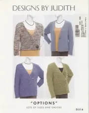 Designs by Judith Knitting Pattern Book D516 Options - Cardigans Jackets
