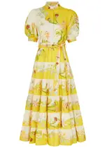Alemais Ira Floral-print Linen Maxi Dress - Yellow - 6 6