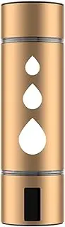 2-in-1 Hydrogen Water Generator with LED Display Molecular Hydrogen-Rich Water Bottle with SPE Technology 5 Min Electrolysis Hydrogen Content Up to 2000 PPB TRITAN Water Bottle 230 Ml(Gold,C)