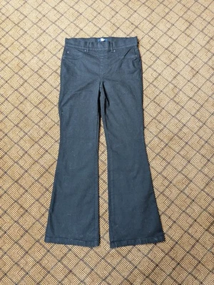 NWT Spanx Pull-On Flare Jeans Womens Size Large Petite Clean Black