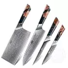 Premium Damascus Kithcen Knife Set Cleaver Chef's Boning Knife 4 PCS Set