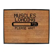 Muscles Loading - Funny Novelty Doormat Man Cave Floor mat