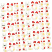 [Generic] 40pcs 2023 Resin Patch Jewelry Bracelets Packaging Spinner Number Sticker Pixel Phone Beads Kit Decor Code Countertop Silver Padded Adhesive Business Decals Cellophane Wire Clear
