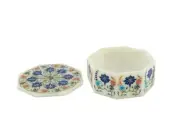 Octagon Marble Trinket Box Multi Precious Stone Inlay Work Bangle Box for Sister