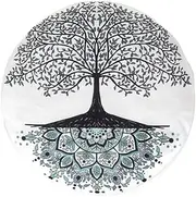Original ® Zafu Meditation Tree of Life | Height 18 cm x Width 30 cm | 100% Cotton | Buckwheat Filling | Meditation Cushion | Yoga Accessories | Yoga Cushion | Pilates Cushion