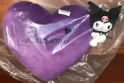 NWT My Melody Kuromi 19" Purple Heart Stuffed Plush Cushion Pillow Toreba Sanrio