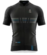 Vardena Cut Line Black Carbon Ceramic Cycling Jersey