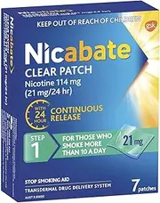 Nicabate CQ Clear Patch 21 mg 7 Pack