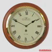 Cambridge SOLID TIMBER STATION WALL CLOCK SILENT MOVEMENT 32CM 969.15R