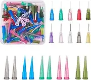 BENECREAT 120PCS Dispensing Needle Kits Stainless Steel TT PP Blunt Tip Syringe Needles for Refilling Inks Glue and Syringes (3 Style Tips, 14-25G)