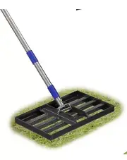 6FT Lawn Leveler with Adjustable Handle, Stainless Steel Rakes for Lawns