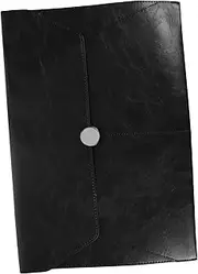 GRADENEVE Magnetic Button Leather File Folder Large Capacity A4 Portfolio Bag Reusable Office Holder