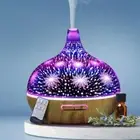 Aroma Diffuser 3D LED Night Light - Aromatherapy Humidifier Purifier - Fireworks