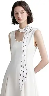 [Pistha] Chiffon Scarf for Women Neck Scarf with Removable Flower for Halloween Costume Accessory