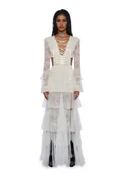 [Current Mood] Song For You Maxi Dress - Ivory