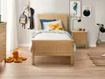 Durham Full Panel Bed Frame - King Single / Natural