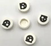 Lego 5 New White Tiles Round 1 x 1 w/ Black Circle Eye w/ White Spots Parts