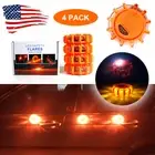 4PCS Emergency SOS Warning Lamps Beacon LED Flare Safety Strobe Lights Magnetic